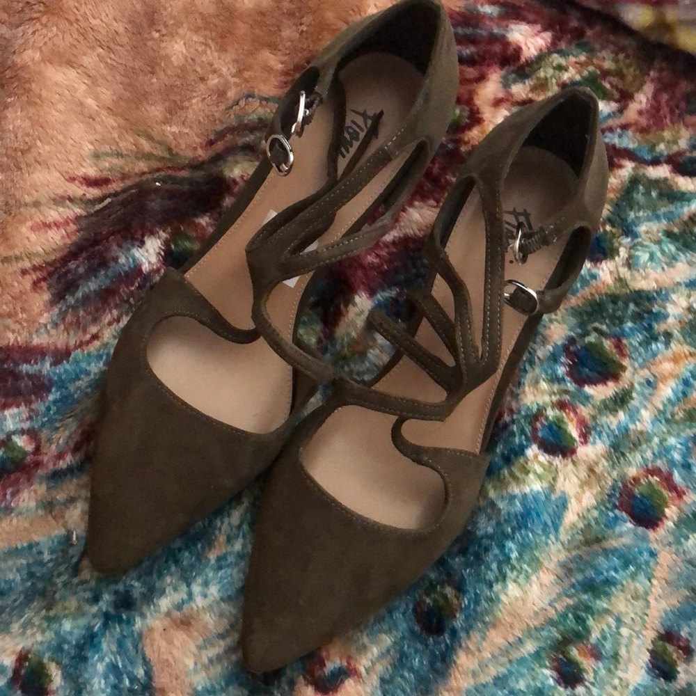 Short green heels